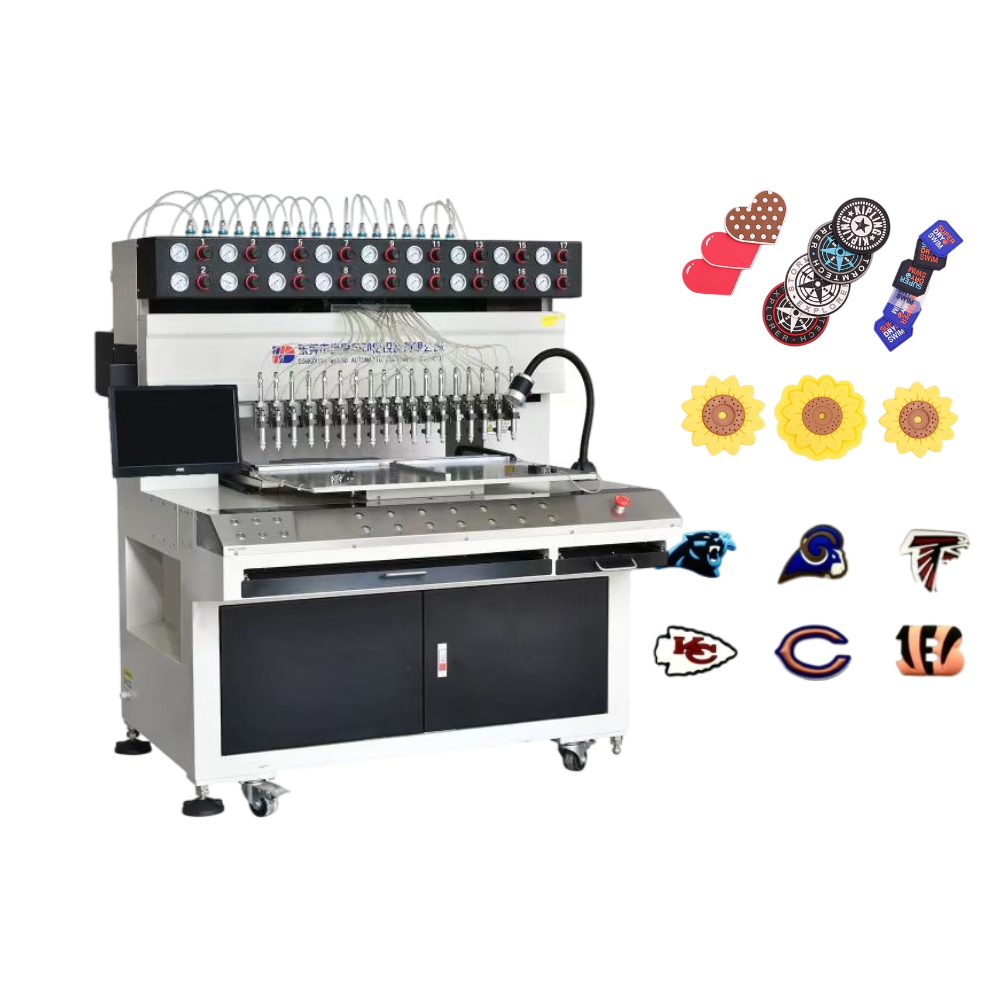 Iconic emoji  soft pvc keychain filling machine